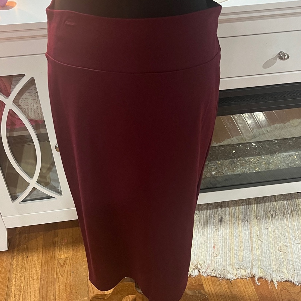 Double Take Women's Wine Skirt